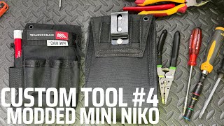 On the eighth day of life I gave my Mini Niko a brit milah and a belt clip! #electrician #tools