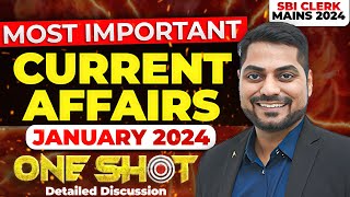 Current Affairs One Shot | January 2024 Current Affairs | SBI Clerk Mains 2024 | Kapil Kathpal