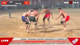 1st Semi Final : Chauke Vs Darauli Bhai ( Chauke Kabaddi Cup Bathinda) - 17-01-2023