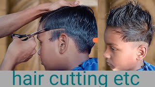 #hair cutting etc#/double guddi hair cutting