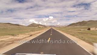 Road journey from Mansarovar to Dongma, Tibet autonomous region of China