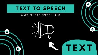 Make a text to speech in javascript | text to speech API javascript | HA Codes