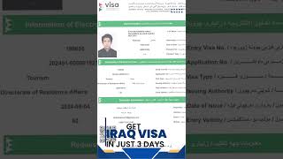 Get Iraq visa in just 3 days ..                            #iraq #iraqvisa