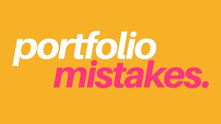 WORST Portfolio Mistakes Designers KEEP Making!