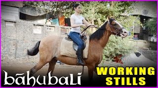 Tamanna Horse Riding @ Bahubali 2 Movie Shooting Spot - Prabhas , Rana , Anushka,Rajamouli