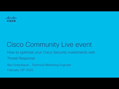Community Live Video How To Optimize Your Cisco Security Investments