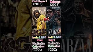 K.G.F Chapter 1 V/s  Kabzaa movie box office collection comparison #shortfeed