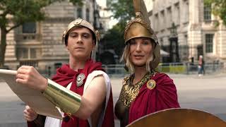 Hermes and Athena deliver a letter to Downing Street