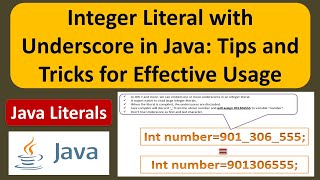 Integer Literal with Underscore in Java: Tips and Tricks for Effective Usage | Java Tutorial