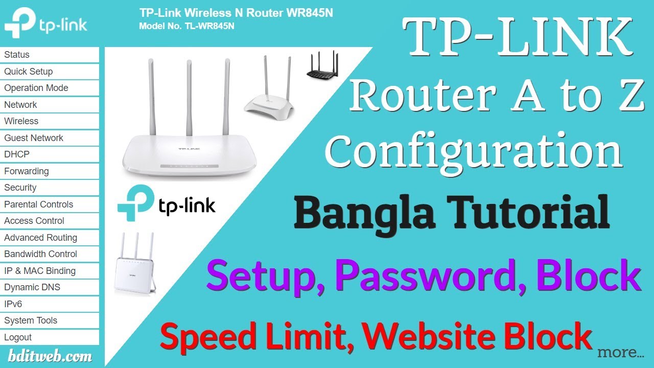 Tp Link Router A To Z Configuration | How To Setup TP-LINK Bangla ...