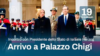 Incontro del Presidente Meloni con il Presidente dello Stato d'Israele Herzog