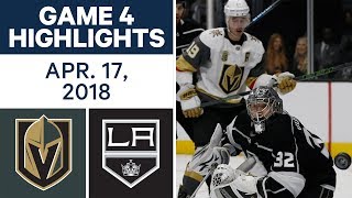 NHL Highlights | Golden Knights vs. Kings, Game 4 - Apr. 17, 2018