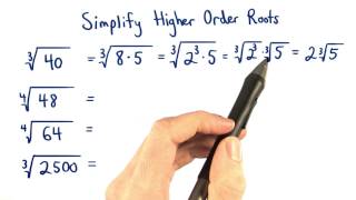Simplify Higher Order Roots - Visualizing Algebra