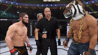 Khabib vs. Tigerman - EA Sports UFC 4 - Eagle Fights ☝️🦅