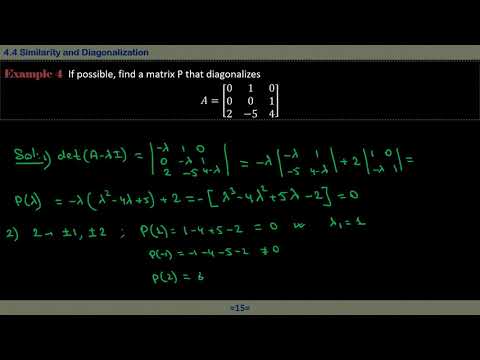 L44 Similarity & Diagonalization (Part B) - YouTube