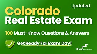 ✅ Crush Your Colorado Real Estate Exam with This 100-Question Review!