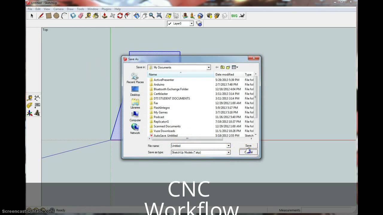 Cnc Workflow Sketchup Makercam Grbl Controller Youtube