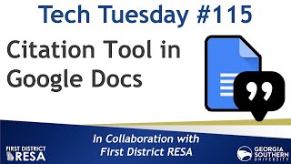 Tech Tuesday #115: Citation Tool in Google Docs