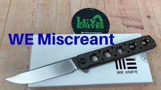 WE 913A Miscreant Knife  Brad Zinker Design  9 inches and only 2.8 ounces !!!