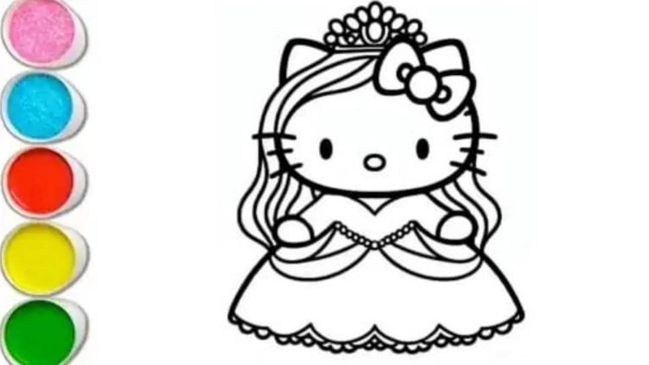 Princess Drawing Coloring Painting For Kids Toddlers Youtube