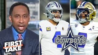 FIRST TAKE | Stephen A. thinks Cowboys should draft Penix to get ready for Dak's