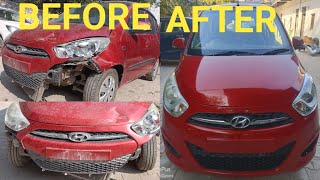 I10 magna 2012 -13 model restoration ! Front side full damage, how to restoration the car