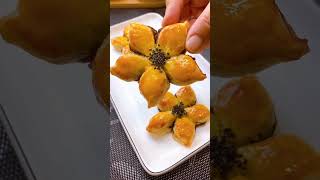 Chinese Peach Blossom Pastry Cake  amazing Chinese Foods Recipes Asian Cuisine #Shorts​​​​​​​​​​​​​​