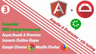 Angular E2E testing with Protractor - advanced Cucumber Scenario Outline with Regex | Async Await