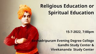 Religious Education or Spiritual Education