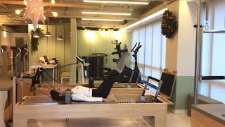 [캐나다필라테스] 리포머에서 하는 허벅지 안쪽 근육  내전근 운동 Reformer- Adductor Stretches(티칭)