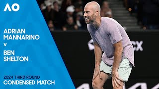 Adrian Mannarino v Ben Shelton Condensed Match | Australian Open 2024 Third Round