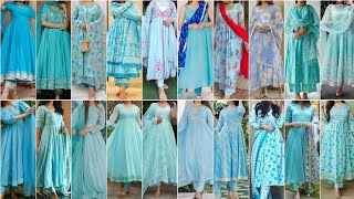 Beautiful Sky Blue 🔵 colour Anarkali Suit Design Ideas for Girls 2023