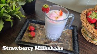 Strawberry Milkshake | Honey Strawberry Milkshake | Healthy Milkshake | #strawberry #milkshake