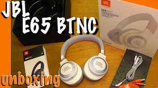 JBL E65BTNC wireless bluetooth noise cancellation headphones - unboxing