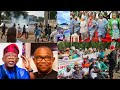 HEAVY SECURITY TAKEOVER ASOROCK AS PROTESTERS STORM IN SHOUTING TINUBU BRING BACK OUR CHILDREN 