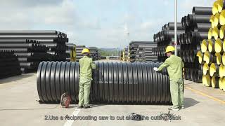 How to Cut Steel Reinforced Polyethylene(PE) Spiral Corrugated Pipe | LESSO