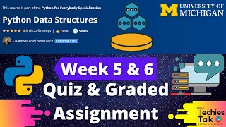 Coursera Python Data Structures WEEK 5 & 6 Quiz Answers | by University of Michigan