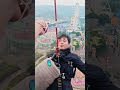 z5549bungee 😱🥲😳😲jumping with rope in beautiful place adventures  shorts