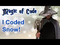 Particle snow over real image using HTML canvas and vanilla JavaScript: Magic of Code