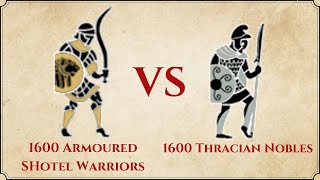 ROME II Total War : 1600 Armoured Shotel Warriors VS 1600 Thracian Nobles