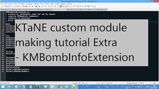 KTaNE custom module making tutorial Extra - KMBombInfoExtension