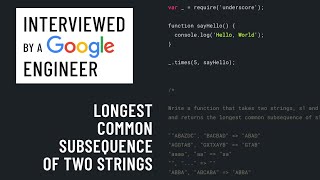 JavaScript interview with a Google engineer