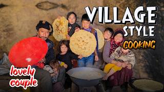 Traditional Village Cooking with Old Lovers / life in a cave home / Joy in Every Bite