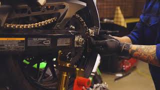 Motorcycle Chain Install using an EK Three D Chain