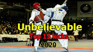Unbelievable Taekwondo | Top 15 CRAZY KICKS ko highlights 2020