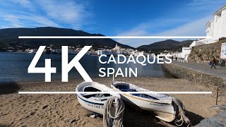 Cadaques - Costa Brava Walking City Tour 2023 January Spain 4K