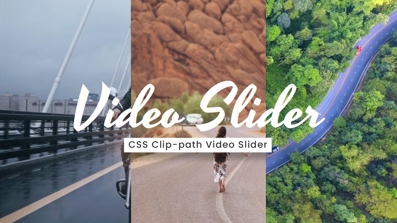 Css Clip Path Video Slider Using Html Css Javascript Youtube