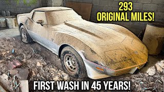 293 Original Miles: BARN FIND Corvette Pace Car | First Wash in 45 Years! | Sati