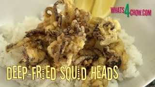 Deep-Fried Calamari / Squid Heads. How to Prepare, Coat and Deep-Fry Calamari Tentacles.