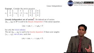 Linear Algebra in Hindi Urdu LECTURE 06 Linearly Independent set of vectors in Hindi Urdu